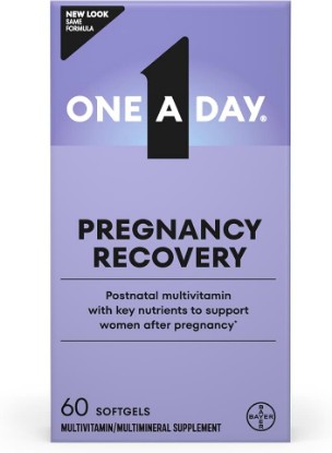 Picture of ONE A DAY Postnatal Vitamins for Women, Postnatal Multivitamin with Folic Acid, Omega-3 DHA, B Vitamins, Support Immune Health, Breastfeeding, Post Partum Essential Nutrients for Women, 60 Ct