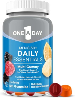 Picture of ONE A DAY Men’s 50+ Daily Essentials Multivitamin Gummies, Multivitamin for Men Over 50, Fruit Medley Flavor, 120 Gummies