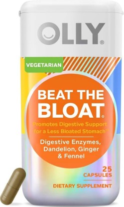 Picture of OLLY Beat The Bloat Capsules, Digestive Support Enzymes, Supplement for Women - 25 Count