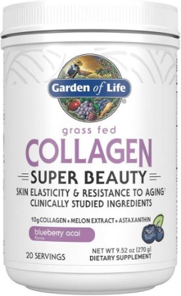 Picture of Garden of Life Grass Fed Collagen Super Beauty | Blueberry Acai, 20 Servings, for Women Skin Hair Nails Joints, Collagen Peptides Powder + Protein Supplements