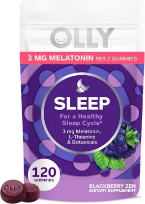 Picture of OLLY Sleep Support Gummy Supplement,* 3 mg Melatonin - 120 Count Pouch | Sleep Support, 3mg Melatonin, L-Theanine & Botanical Extracts, Gluten Free, No Synthetic Colors, No Synthetic Flavors