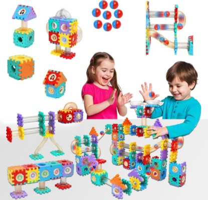 Picture of AOSITE 234 PCS STEM Marble Run Building Learning Toy Kid Gift Construction Race Track Marbles Run Building Block for 4 5 6 7 8 9 10 11 12Years, Creative Marble Run Games Boy Girl Birthday Xmas Present