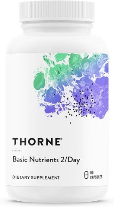 Picture of THORNE Basic Nutrients 2/Day, Vitamin & Mineral Formula, 60 Capsules | Comprehensive Daily Multi-Vitamin with Optimal Bioavailability, Gluten, Dairy & Soy-Free, NSF Contents Certified