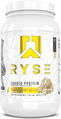 Picture of RYSE Loaded Protein Powder - Vanilla Peanut Butter - 25g Whey Protein Isolate & Concentrate with Prebiotic Fiber & MCTs - Low Carb, Low Sugar, Digestive-Friendly - 27 Servings / 2 lb Tub