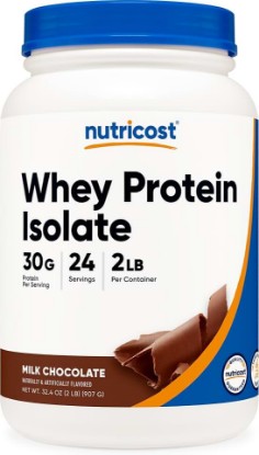 Picture of Nutricost Whey Protein Isolate (Milk Chocolate) 2LBS