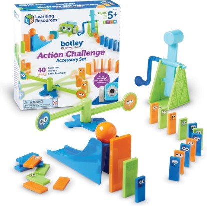 Picture of Learning Resources Botley the Coding Robot Action Challenge Accessory Set | Chain Reaction Game. STEM Robot Accessory Pack for Coding Robots, Ages 5+