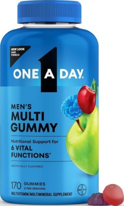 Picture of ONE A DAY Mens Multivitamins Gummies – Multivitamin for Men with Vitamin D, Zinc, Folic Acid, Chewable Vitamin Gummies, Physical Energy Support 170 Count