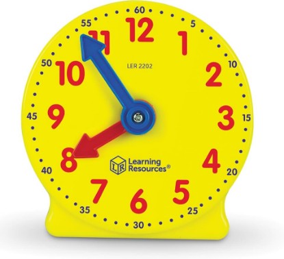 Picture of Learning Resources Big Time Mini Clock | Classroom Clock, Clocks for Kids, Learning Time Manipulatives, Teaching Toy for Kids, Toddler Manipulatives