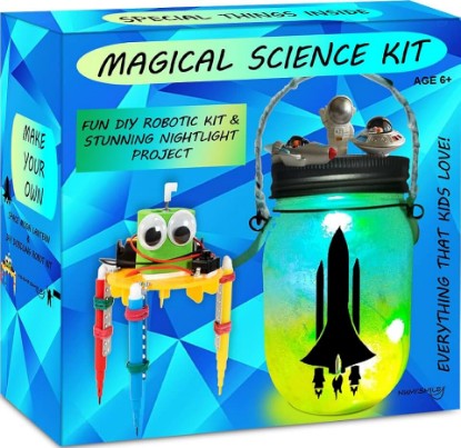 Picture of Make Your Own Space Night Light & DIY Robotic Kit, Arts and Crafts for Boys & Girls Ages 5 6 7 8 9 10 11 12 Years Old, Kids Crafts & STEM Projects, Best Birthday Present for Boys