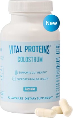 Picture of Vital Proteins Bovine Colostrum Supplement, 90 Capsules | Premium Bovine Colostrum, Supports Gut & Immune Health, 40% IgG, 30 Servings