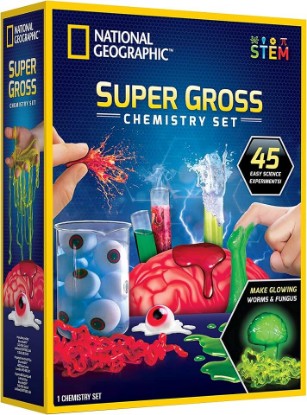 Picture of National Geographic Gross Science Kit with 45 Experiments for Kids 8-12 | Brain Dissection, Slime Making, Creepy STEM Projects, Chemistry Activities, Gross Science Experiments, Birthday Gift