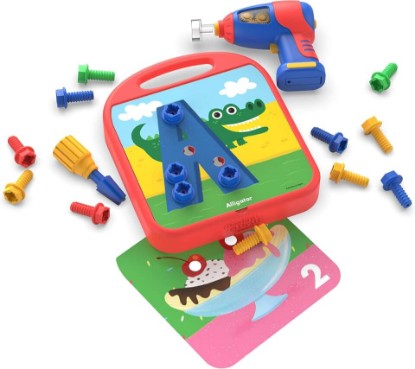 Picture of Educational Insights Design & Drill ABCs & 123s - Building Construction Toys for Toddlers, Kids Tool Set with Drill Toy, Preschool Learning Activities, Toddler STEM Toys for 3+ Year Old