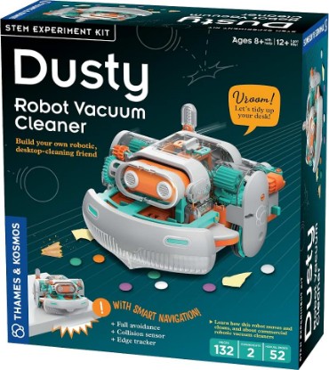 Picture of Thames & Kosmos Dusty Robot Vacuum Cleaner STEM Kit | Build a Desktop Robotic Vacuum with Sensors, Explore Robotics, Engineering & Mechanical Devices, Fun Gift for Ages 8+ or Adults