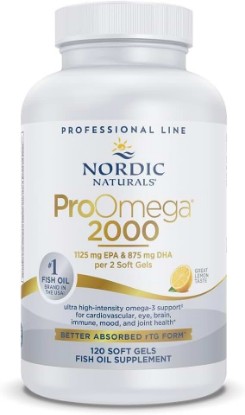 Picture of Nordic Naturals ProOmega-3, 2150 mg, EPA & DHA Fish Oil, Lemon - 120 Count | Ultra high-potency EPA & DHA fish oil supports brain, heart, eye & immune health. 2150 mg omega-3. Non-GMO. 60 servings