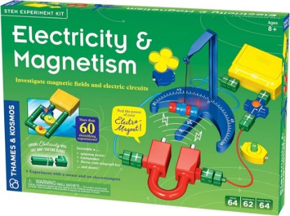 Picture of Thames & Kosmos Electricity & Magnetism Science Kit | 62 Safe Experiments Investigating Magnetic Fields & Forces for Ages 8+ | Assemble Electric Circuits with Easy Snap-Together Blocks