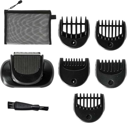 Picture of Replacement Beard Trimmer Guide Comb for Braun Series 3, 1-7mm | Stainless Steel Blade, Skin-friendly, 5 Trimming Lengths, Tool-free Install, with Storage Bag & Brush, for Men Beard Grooming