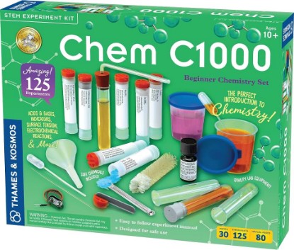 Picture of Thames & Kosmos Chem C1000 V2.1 Beginner Chemistry Set | 125 Hands-On Experiments for Ages 10+, Explore Electrochemical Reactions, Acids, Bases & More, Science at Home w/Safety Gear, 80-Page Manual