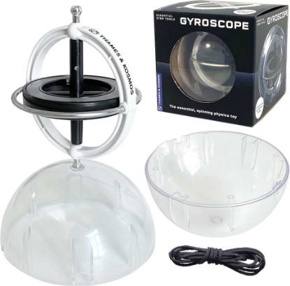 Picture of Thames & Kosmos Gyroscope | Essential STEM Tools | Classic Physics Science Toy for Kids & Adults | Experiments in Motion, Forces & Gravity | Includes Clear Sphere Stand & Storage Case | Ages 8+