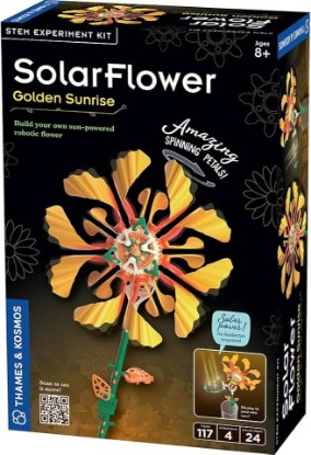 Picture of Thames & Kosmos SolarFlower Golden Sunrise STEM Kit | Build a Motorized Solar-Powered Flower with Spinning, Colorful Petals, Educational Gift for Kids Ages 8+, Adults