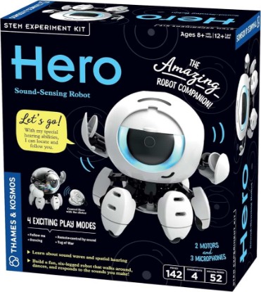 Picture of Thames & Kosmos Hero: Sound-Sensing Robot STEM Experiment Kit, Build a Robot That Reacts to Sounds, Explore Engineering, Sound Technology, Spatial Hearing, Quality Screen-Free, Educational Play