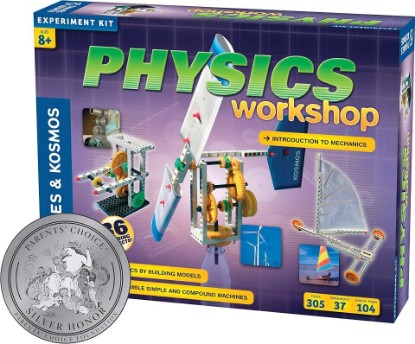 Picture of Thames & Kosmos Physics Workshop STEM Science Kit – 38 Builds, 37 Experiments, 305 Pieces, Ages 8+, Gravity, Simple Machines, Gears, Pendulum, Centrifugal Force