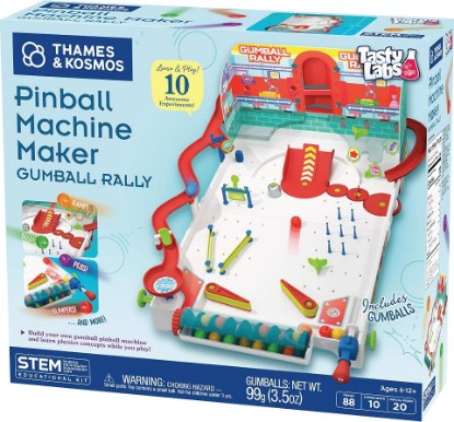 Picture of Thames & Kosmos Pinball Machine Maker STEM Experiment Kit Toy of the Year Finalist, Gumball Rally l Explore Physics, Force, Motion, Gravity, Simple Machines