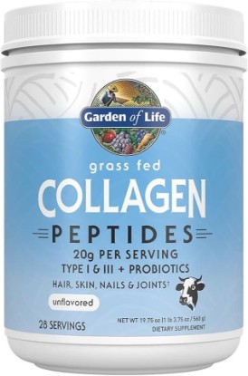 Picture of Garden of Life Grass Fed Collagen Peptides Powder Unflavored Collagen Powder for Women Men Hair Skin Nails Joints, Hydrolyzed Collagen Protein Supplements, Collagen for Women & Men, 28 Servings