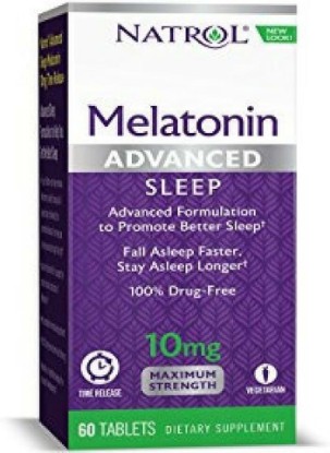 Picture of Natrol Advanced Sleep Melatonin Tablets, Maximum Strength, 60 Count, Pack of 5