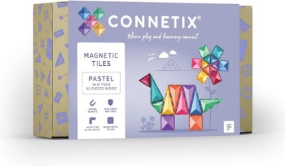 Picture of CONNETIX Magnetic Tiles Pastel Mini Pack, 32 Pieces