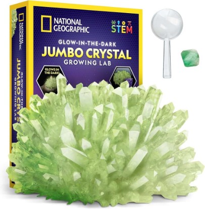 Picture of National Geographic Jumbo Crystal Growing Kit - Grow Your Own Giant Glow in The Dark Crystal in a Few Days, Science Kit, Grow Crystals for Kids, STEM Toys (Amazon Exclusive)