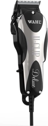 Picture of Wahl Pro Animal Deluxe U-Clip Trimmer, Black & Chrome | Adjustable 8, 1.5, and 1.8 mm Cutting Lengths, Includes 7 Attachment Combs, Ideal for Light and Medium Coats