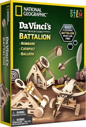 Picture of National Geographic Da Vinci Catapult Wood Building STEM Kit for Kids | Build a Working Catapult, Wooden 3D Puzzle, Engineering Model, Hands-On STEM Project, Construction Toy, Birthday Gift