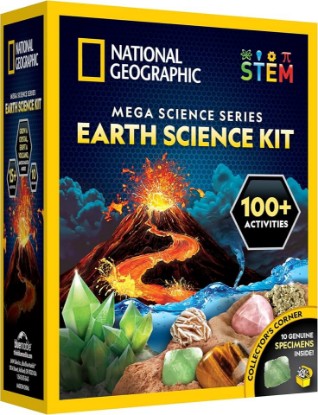 Picture of National Geographic Earth Science Kit with 100+ Activities for Kids 8-12 | Crystal Growing, Volcano Experiments, Rock Collection, Earth Science Activities, STEM Projects, Birthday Gift