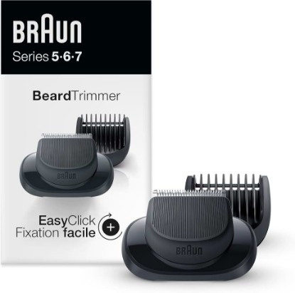 Picture of Braun EasyClick Beard Trimmer Attachment for New Generation Series 5, 6 and 7 Electric Shavers | models 5018s, 5020s, 5035s, 5049cs, 6020s, 6040cs, 6072cc, 6075cc, 6090cc, 7020s, 7025s, 7027cs, 7071cc