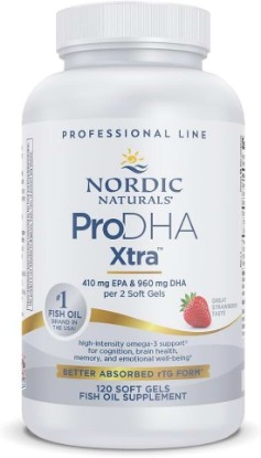 Picture of Nordic Naturals ProDHA 1000, 1660 mg Omega-3, DHA, Strawberry - 120 Count | High-intensity DHA formula supports neurological health, mood & memory. 1660 mg omega-3 per serving. Non-GMO. 60 servings