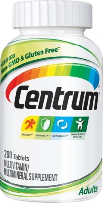 Picture of Centrum Adult Multivitamin/Multimineral Supplement with Antioxidants, Zinc, Vitamin D3 and B Vitamins, Gluten Free, Non-GMO Ingredients - 200 Count