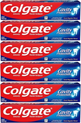 Picture of Colgate Cavity Protection Fluoride Toothpaste Regular Flavor - 8 oz, Pack of 6