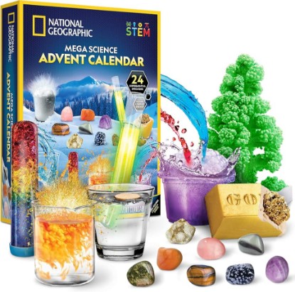 Picture of National Geographic 2026 Science Advent Calendar for Kids Ages 8-12 | 24 Days of Experiments and Gemstones, Holiday Countdown, Rock Collection, Hands-On STEM Projects, Christmas Gift