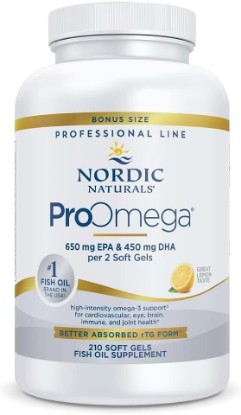 Picture of Nordic Naturals ProOmega, 1280 mg Omega-3, High Potency, Lemon, 210 Count | High Potency Fish Oil with EPA & DHA - Promotes Brain, Eye, Heart, & Immune Health - Non-GMO -105 servings