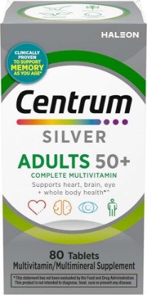 Picture of Centrum Silver Multivitamin for Adults 50 and Over, 80 Tablets | Contains Vitamin D3, B Vitamins, Clinically Proven to Support Memory as You Age, GLP-1 Support