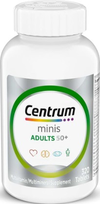 Picture of Centrum Minis Silver Multivitamin for Adults 50 and Over, 320 Tablets | Contains Vitamin D3, B Vitamins, Clinically Proven to Support Memory as You Age, GLP-1 Support GreenCircle Certified: Certified Environmental Facts Label