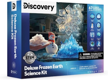 Picture of Discovery Frozen Earth Science Kit – 67 Experiments STEM Chemistry Lab for Kids| Grow Crystals, Make Snow & Slime, Ice Explosions & More| Educational Learning Activity Toy| DIY STEM Set Gift| Ages 8+