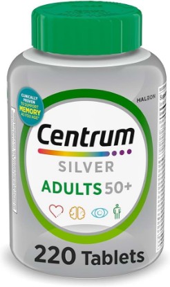 Picture of Centrum Silver Multivitamin for Adults 50 and Over, 220 Tablets | Contains Vitamin D3, B Vitamins, Clinically Proven to Support Memory as You Age, GLP-1 Support