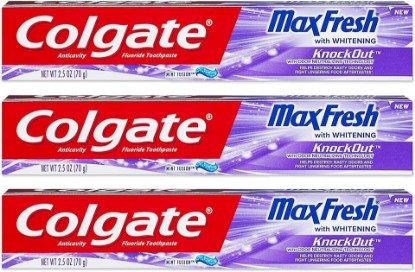 Picture of Colgate Max Fresh Knockout Gel Toothpaste, 2.5 Ounce Pack Of 3