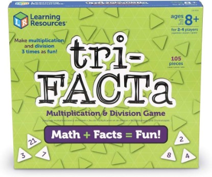 Picture of Learning Resources Tri-FACTa Multiplication & Division Game | Math Manipulatives, Kid Montessori Board Games, Classroom Must Haves, STEM Number Cards, Critical Thinking, Back to School