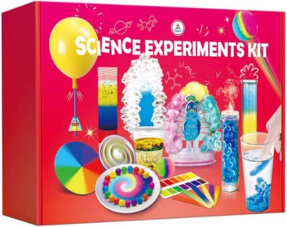 Picture of UNGLINGA 40+ Experiments Science Kit for Kids Chemistry Set STEM Toy | Reaction, Magic, Fun, Educational Toy Gift Idea, for Boys and Girls Birthday, Christmas, S.T.E.M Scientist Learing Toy