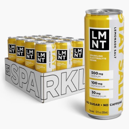 Picture of LMNT Sparkling Electrolyte Drink - Lemonade Salt | 12-Count