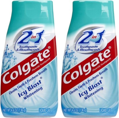 Picture of Colgate 2 in 1 Whitening Icy Blast Toothpaste & Mouthwash, 4.6oz, 2pk