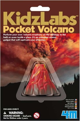 Picture of 4M Kidzlabs Pocket Volcano, DIY STEM Chemistry Geology Lab Experiment - Educational Gift, For Boys & Girls Ages 5+