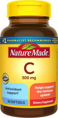 Picture of Nature Made Vitamin C 500 mg for Daily Immune Support, 60 Softgels | Dietary Vitamin C Supplement for Immune Support and Antioxidant Support, 60 Day Supply